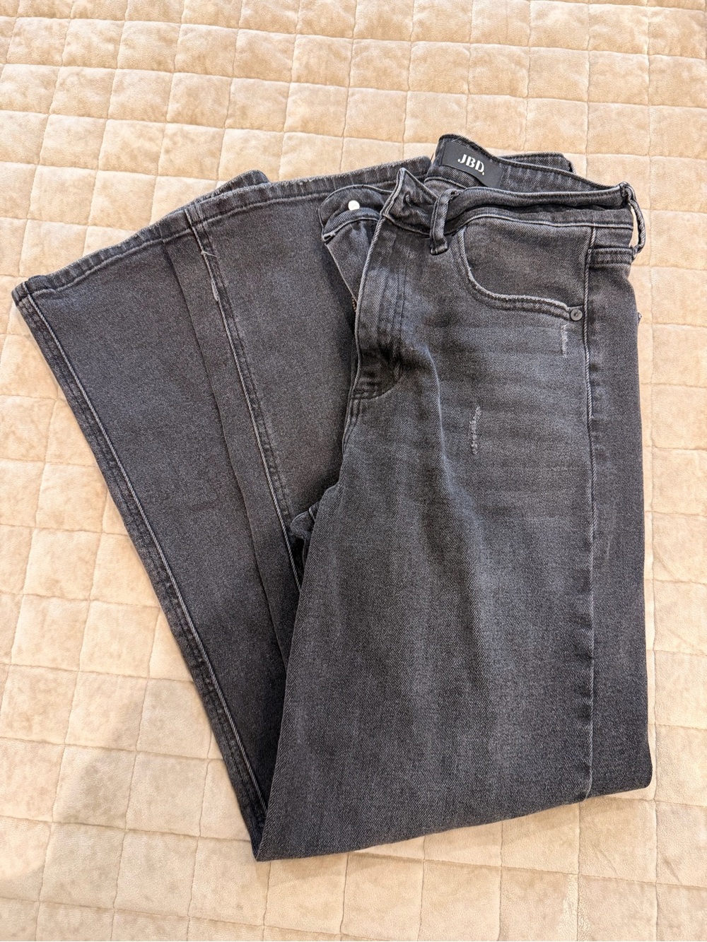 Just Black Denim (JBD) Washed Charcoal Wide-Leg Jeans